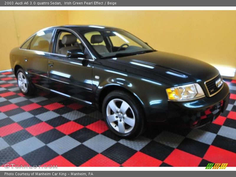 Irish Green Pearl Effect / Beige 2003 Audi A6 3.0 quattro Sedan