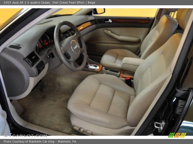 Irish Green Pearl Effect / Beige 2003 Audi A6 3.0 quattro Sedan