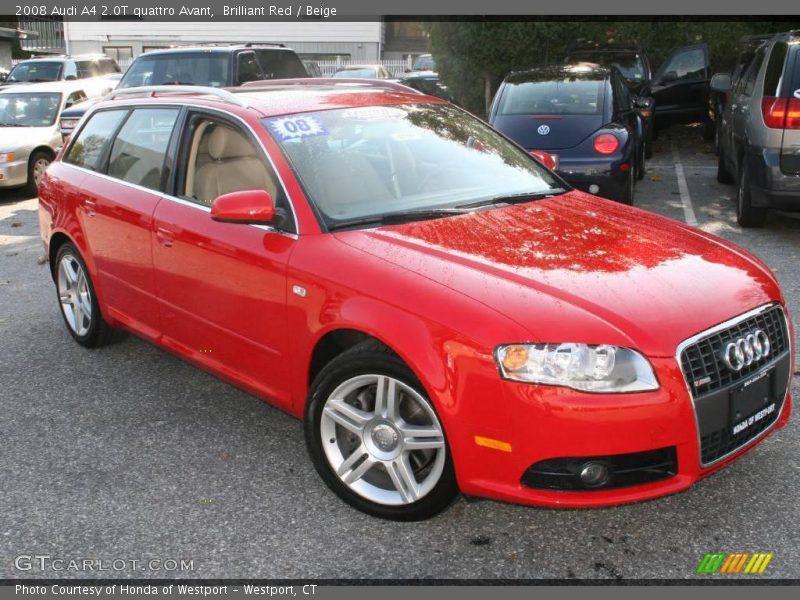 Brilliant Red / Beige 2008 Audi A4 2.0T quattro Avant