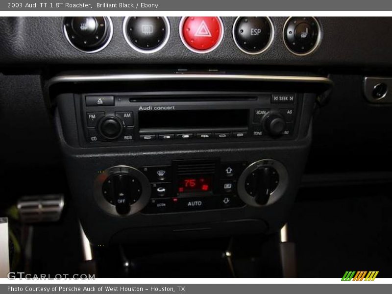 Brilliant Black / Ebony 2003 Audi TT 1.8T Roadster
