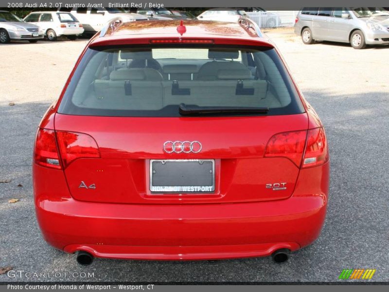 Brilliant Red / Beige 2008 Audi A4 2.0T quattro Avant