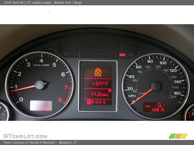 Brilliant Red / Beige 2008 Audi A4 2.0T quattro Avant