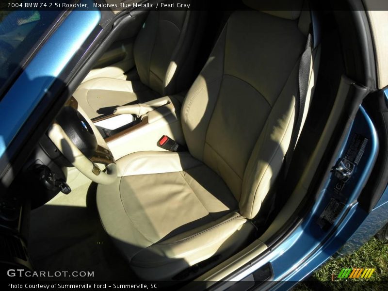 Maldives Blue Metallic / Pearl Gray 2004 BMW Z4 2.5i Roadster