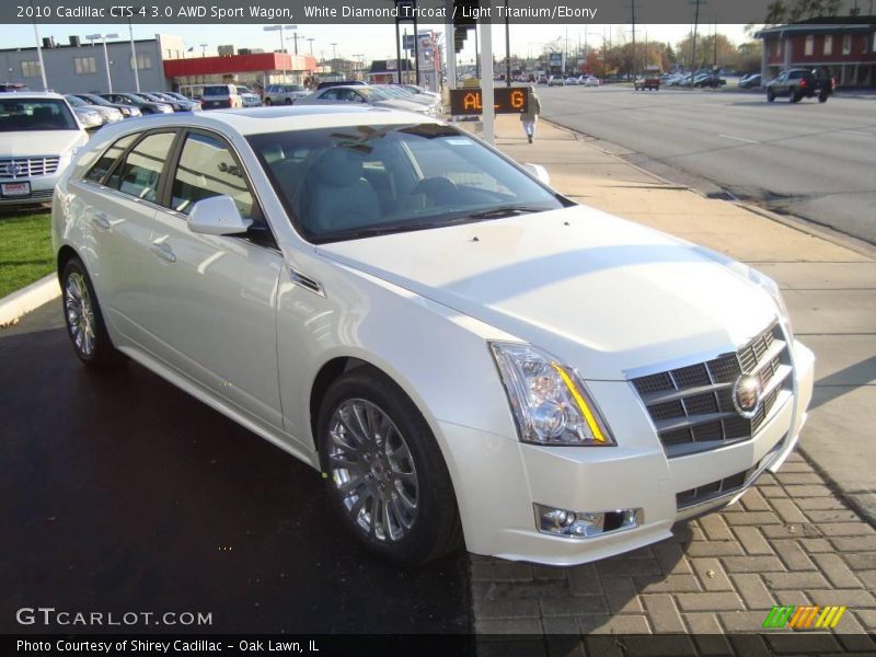 White Diamond Tricoat / Light Titanium/Ebony 2010 Cadillac CTS 4 3.0 AWD Sport Wagon