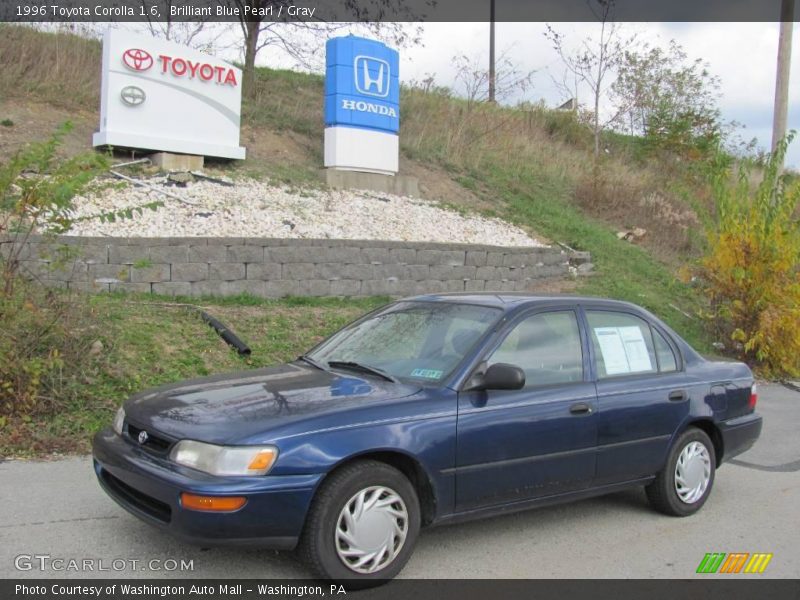 Brilliant Blue Pearl / Gray 1996 Toyota Corolla 1.6