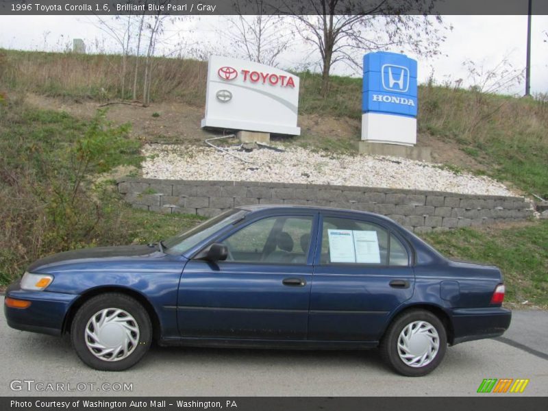 Brilliant Blue Pearl / Gray 1996 Toyota Corolla 1.6