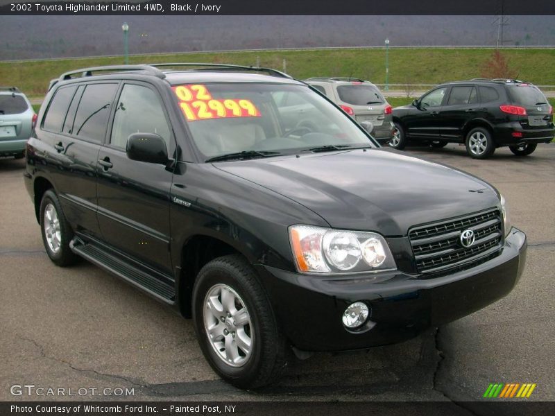 Black / Ivory 2002 Toyota Highlander Limited 4WD