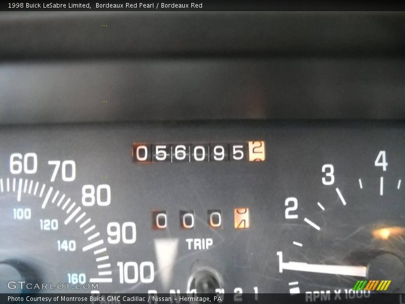 Bordeaux Red Pearl / Bordeaux Red 1998 Buick LeSabre Limited