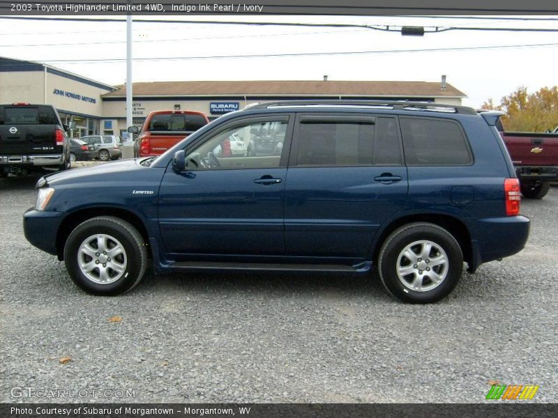 Indigo Ink Pearl / Ivory 2003 Toyota Highlander Limited 4WD