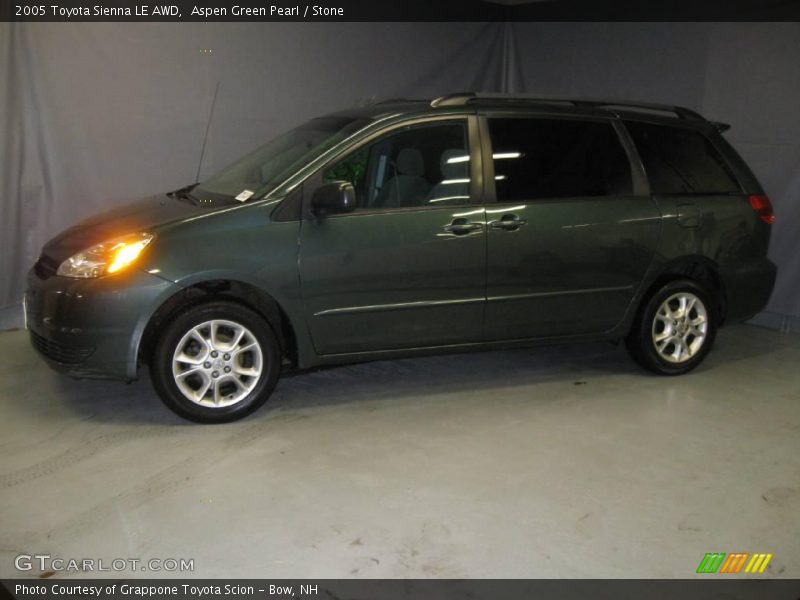 Aspen Green Pearl / Stone 2005 Toyota Sienna LE AWD
