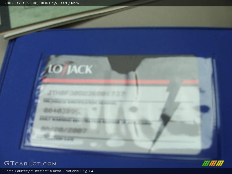 Blue Onyx Pearl / Ivory 2003 Lexus ES 300