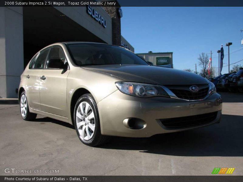 Topaz Gold Metallic / Ivory 2008 Subaru Impreza 2.5i Wagon