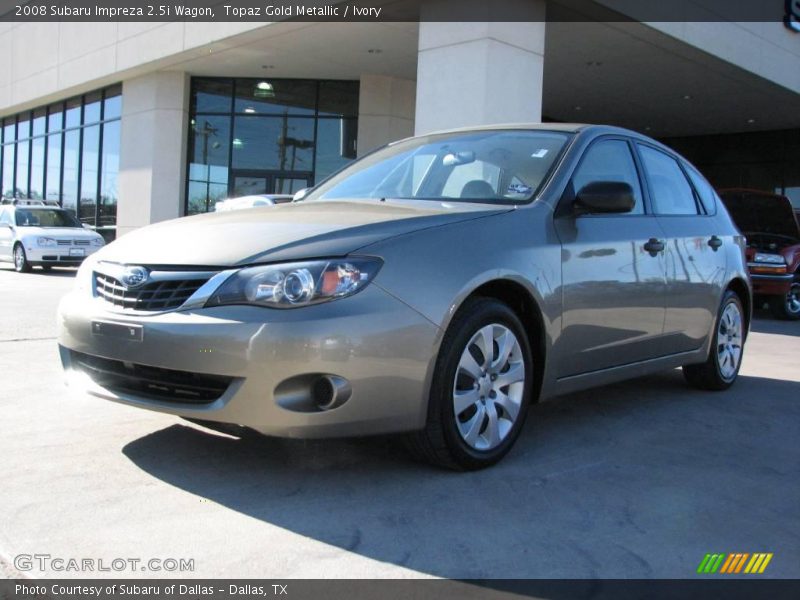 Topaz Gold Metallic / Ivory 2008 Subaru Impreza 2.5i Wagon