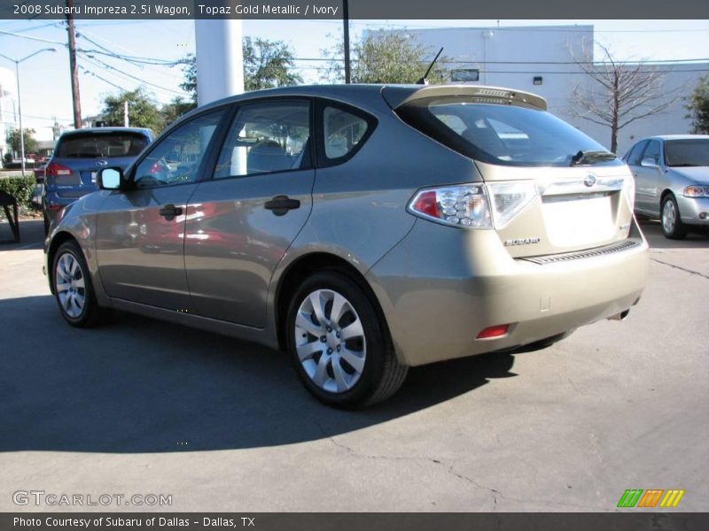 Topaz Gold Metallic / Ivory 2008 Subaru Impreza 2.5i Wagon