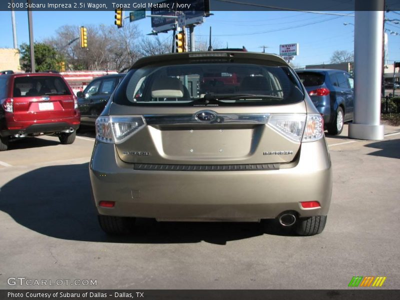 Topaz Gold Metallic / Ivory 2008 Subaru Impreza 2.5i Wagon