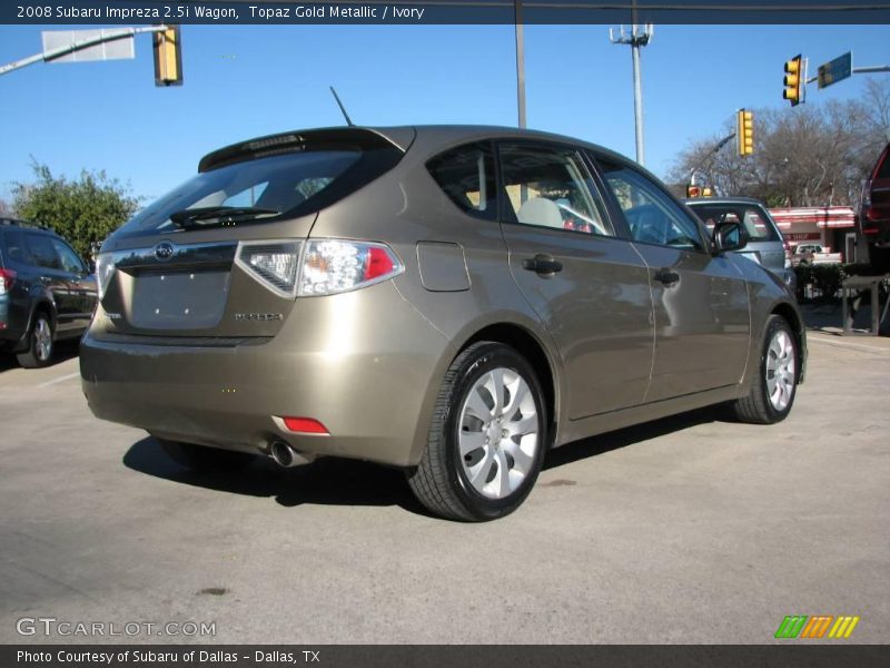 Topaz Gold Metallic / Ivory 2008 Subaru Impreza 2.5i Wagon