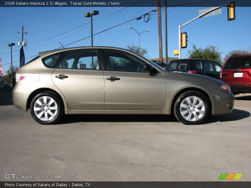 Topaz Gold Metallic / Ivory 2008 Subaru Impreza 2.5i Wagon