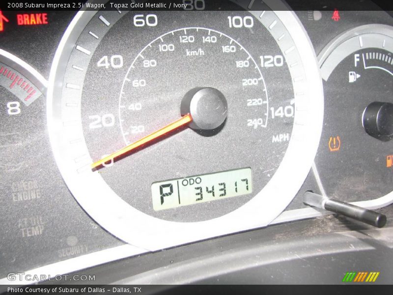 Topaz Gold Metallic / Ivory 2008 Subaru Impreza 2.5i Wagon