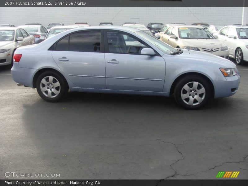 Silver Blue / Gray 2007 Hyundai Sonata GLS