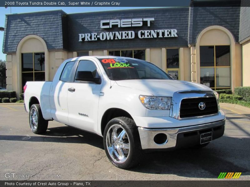 Super White / Graphite Gray 2008 Toyota Tundra Double Cab