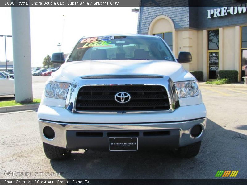 Super White / Graphite Gray 2008 Toyota Tundra Double Cab