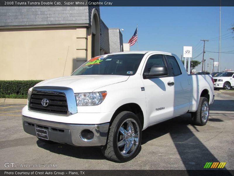 Super White / Graphite Gray 2008 Toyota Tundra Double Cab