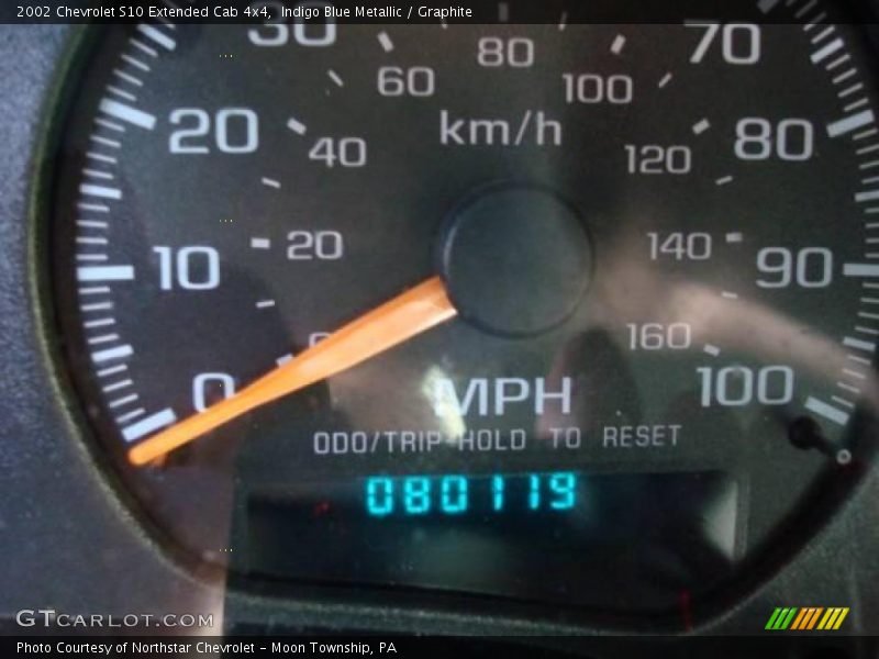 Indigo Blue Metallic / Graphite 2002 Chevrolet S10 Extended Cab 4x4