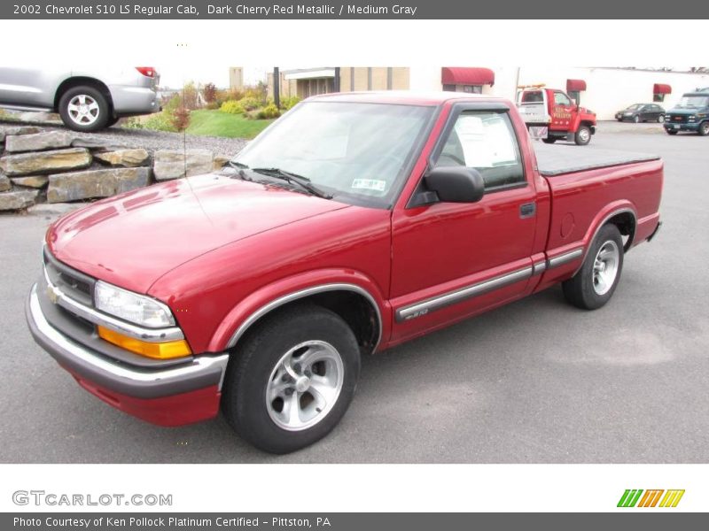 Dark Cherry Red Metallic / Medium Gray 2002 Chevrolet S10 LS Regular Cab