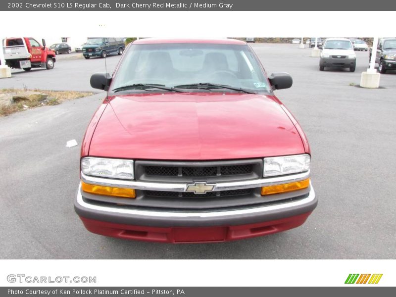 Dark Cherry Red Metallic / Medium Gray 2002 Chevrolet S10 LS Regular Cab