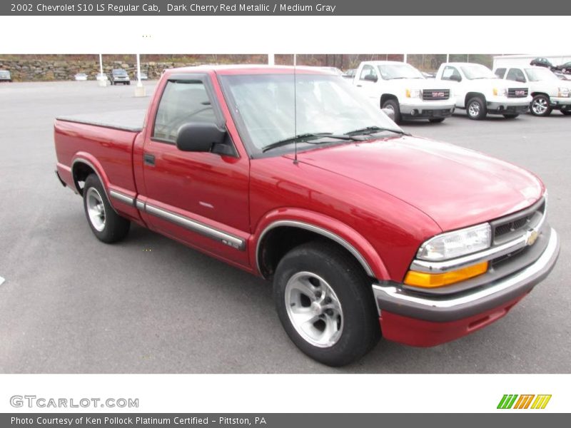 Dark Cherry Red Metallic / Medium Gray 2002 Chevrolet S10 LS Regular Cab
