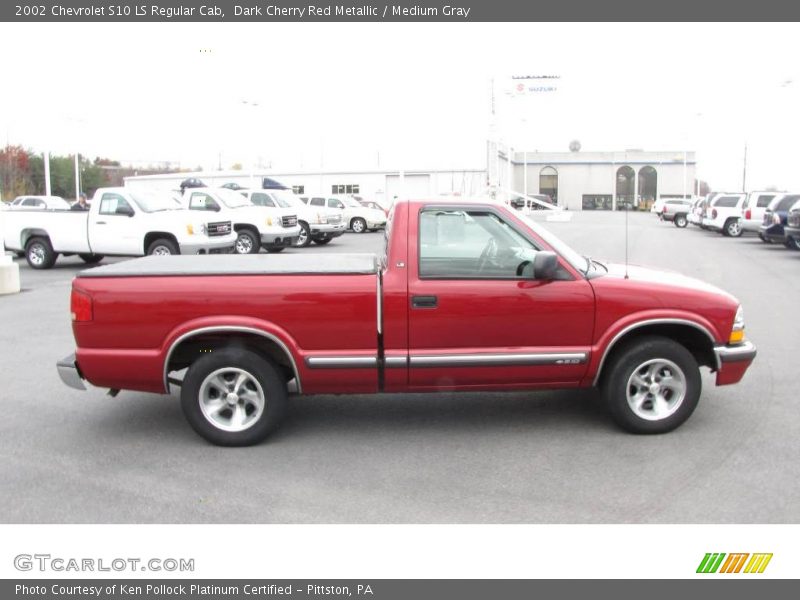 Dark Cherry Red Metallic / Medium Gray 2002 Chevrolet S10 LS Regular Cab
