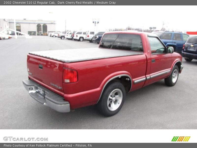 Dark Cherry Red Metallic / Medium Gray 2002 Chevrolet S10 LS Regular Cab