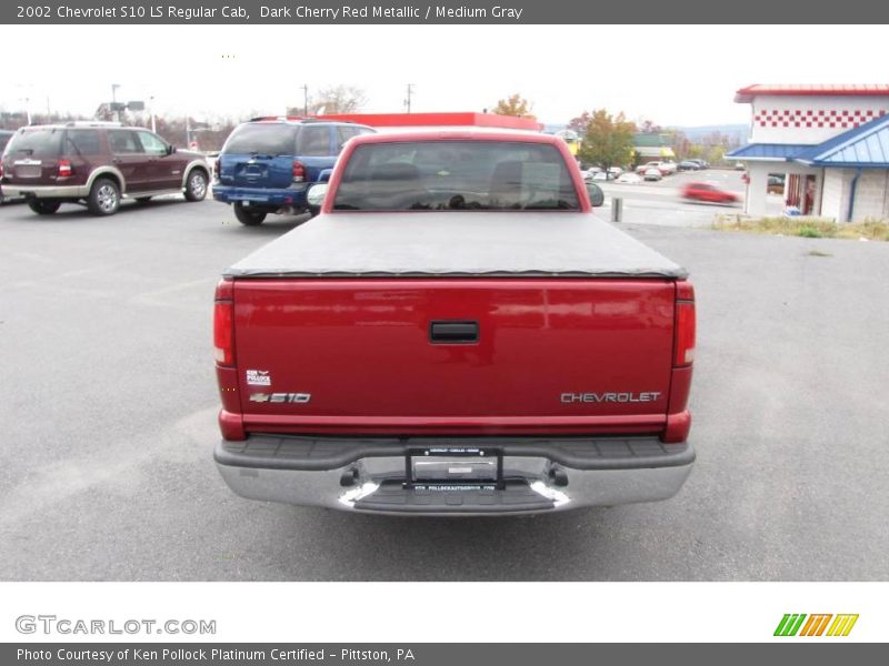Dark Cherry Red Metallic / Medium Gray 2002 Chevrolet S10 LS Regular Cab