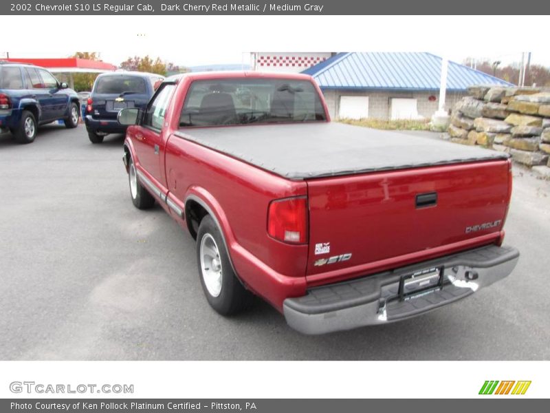 Dark Cherry Red Metallic / Medium Gray 2002 Chevrolet S10 LS Regular Cab