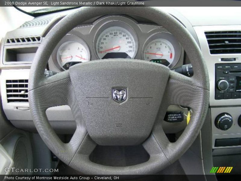 Light Sandstone Metallic / Dark Khaki/Light Graystone 2008 Dodge Avenger SE