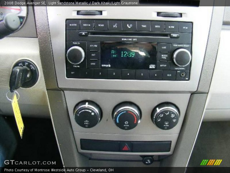 Light Sandstone Metallic / Dark Khaki/Light Graystone 2008 Dodge Avenger SE