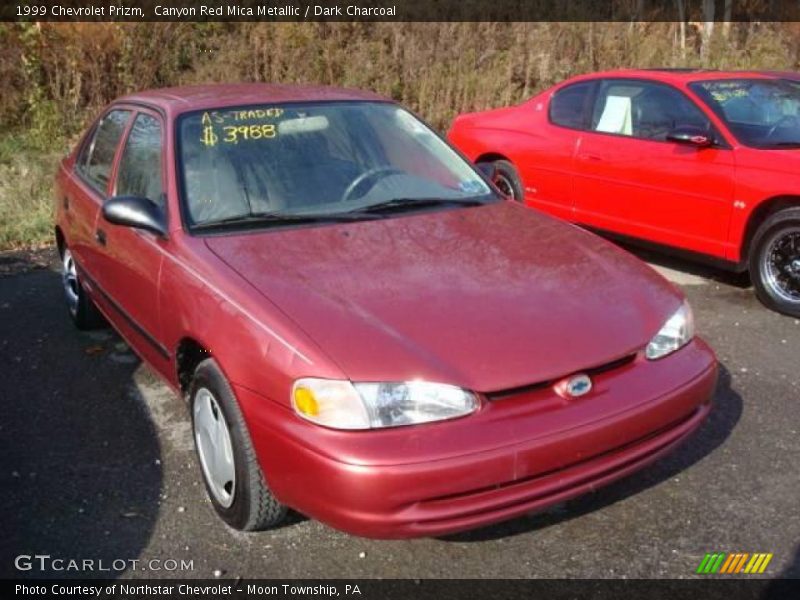 Canyon Red Mica Metallic / Dark Charcoal 1999 Chevrolet Prizm