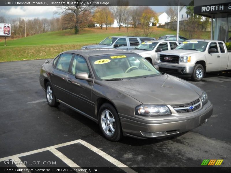 Bronzemist Metallic / Neutral Beige 2003 Chevrolet Impala LS