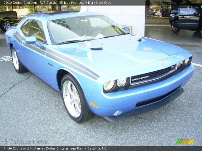 B5 Blue Pearlcoat / Dark Slate Gray 2010 Dodge Challenger R/T Classic