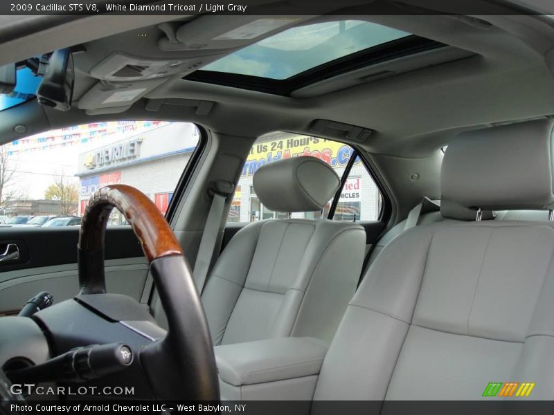 White Diamond Tricoat / Light Gray 2009 Cadillac STS V8