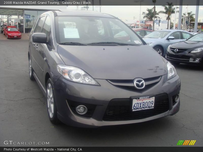 Galaxy Gray / Black 2008 Mazda MAZDA5 Grand Touring