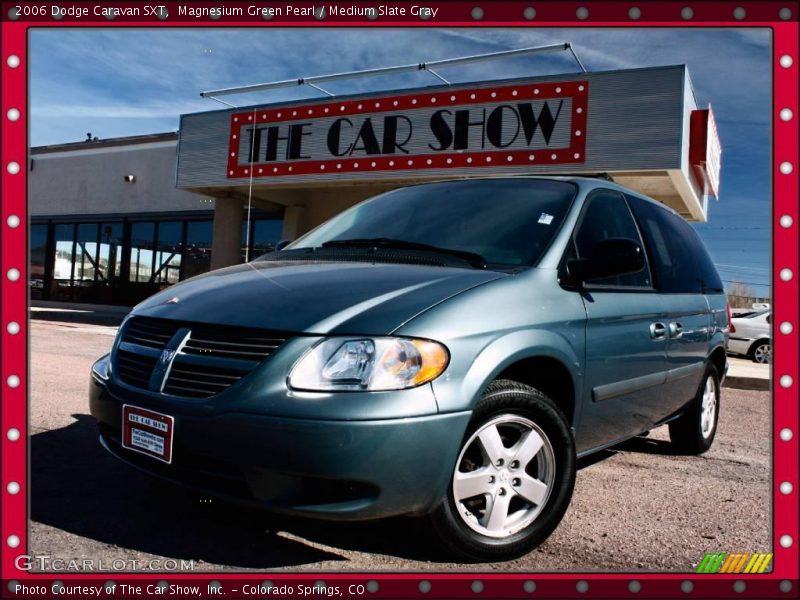Magnesium Green Pearl / Medium Slate Gray 2006 Dodge Caravan SXT