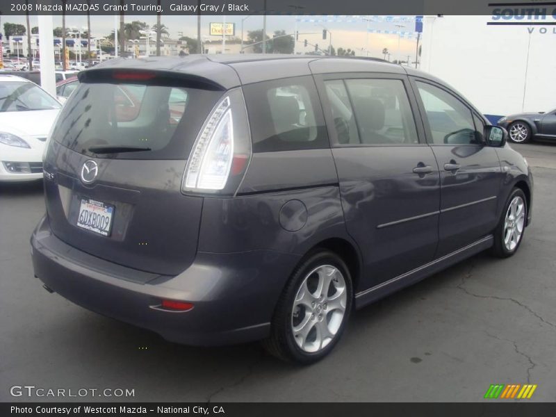 Galaxy Gray / Black 2008 Mazda MAZDA5 Grand Touring