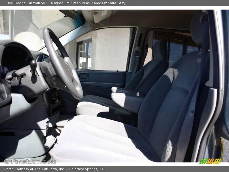 Magnesium Green Pearl / Medium Slate Gray 2006 Dodge Caravan SXT