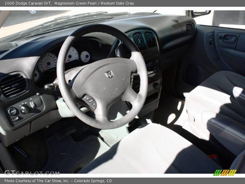 Magnesium Green Pearl / Medium Slate Gray 2006 Dodge Caravan SXT