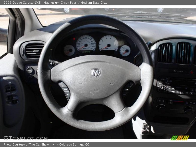 Magnesium Green Pearl / Medium Slate Gray 2006 Dodge Caravan SXT