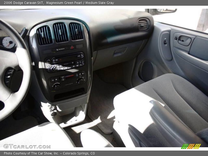 Magnesium Green Pearl / Medium Slate Gray 2006 Dodge Caravan SXT