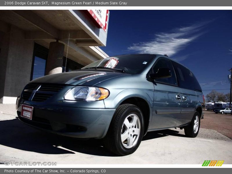 Magnesium Green Pearl / Medium Slate Gray 2006 Dodge Caravan SXT