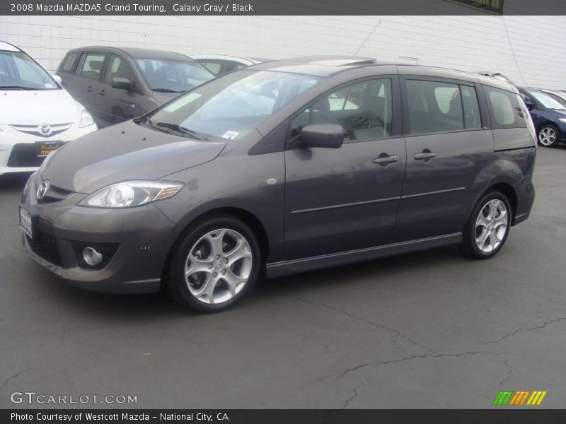 Galaxy Gray / Black 2008 Mazda MAZDA5 Grand Touring