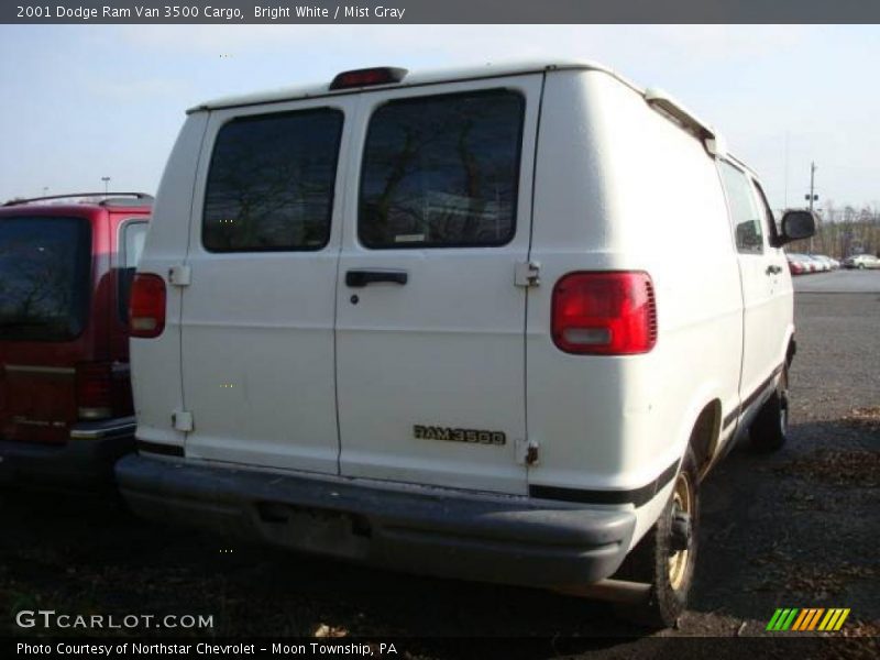 Bright White / Mist Gray 2001 Dodge Ram Van 3500 Cargo